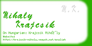 mihaly krajcsik business card